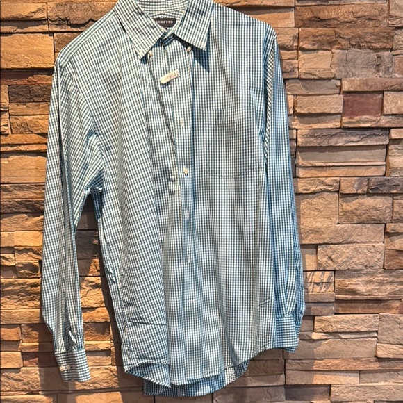 Men's Blue Checkered Shirt Sz M - Picture 1 of 3